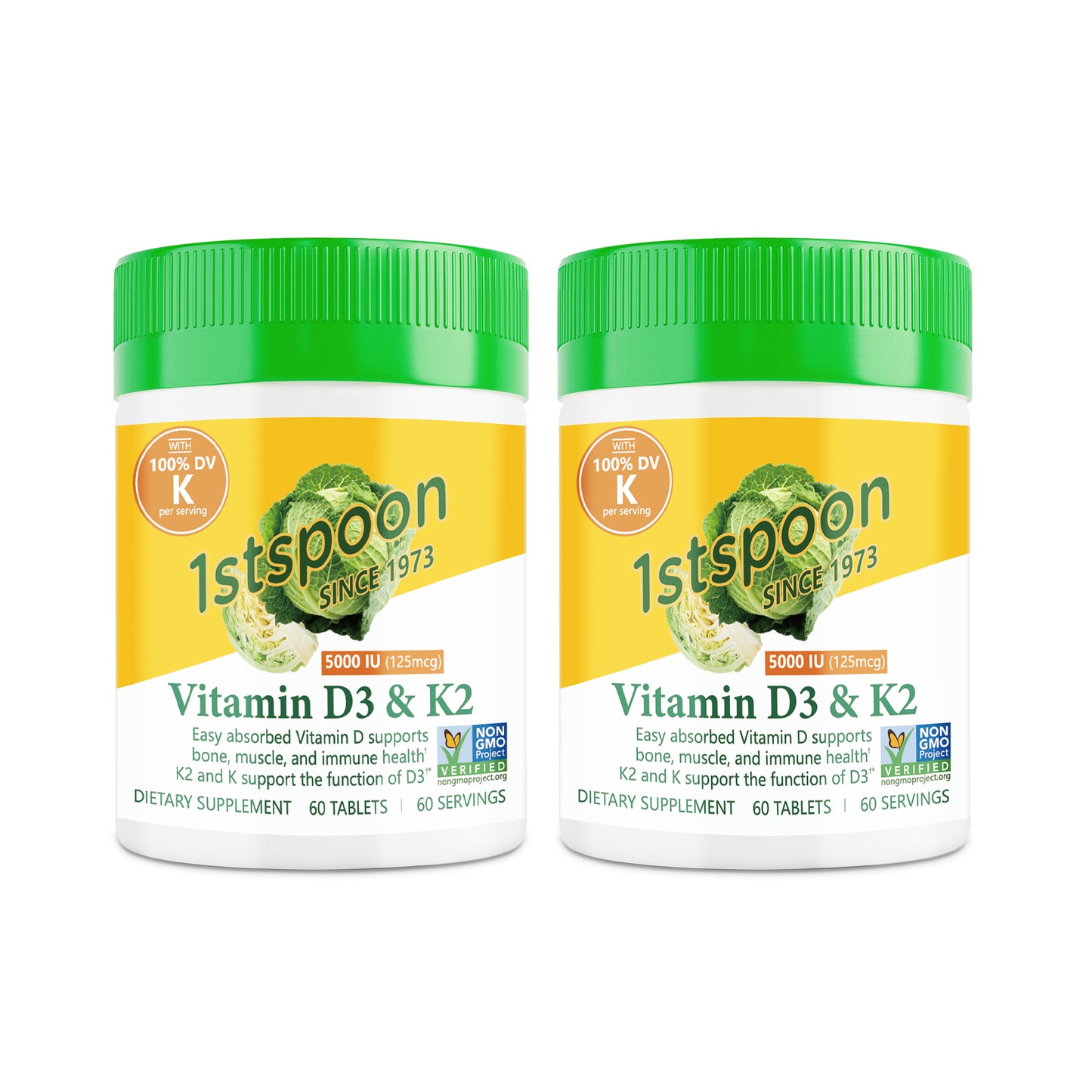Vitamin D3 5000 IU (125 mcg) plus K & K2